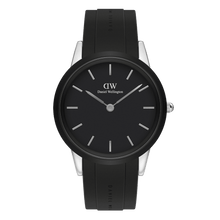 Load image into Gallery viewer, Daniel Wellington Iconic Motion 40 Silver &amp; Black Watch