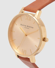 Load image into Gallery viewer, Olivia Burton Big Dial Gold Case Tan Watch - Gold