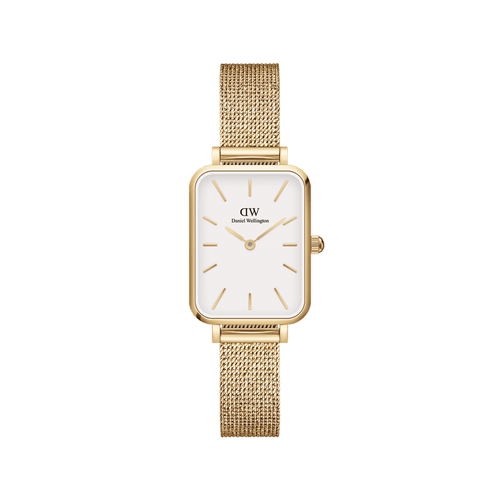 Quadro 20X26 Pressed Evergold Gold & White Watch