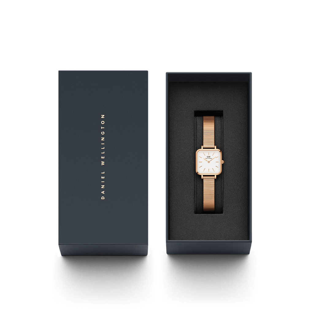 Daniel Wellington Quadro Studio 22x22 Rose Gold & White Watch