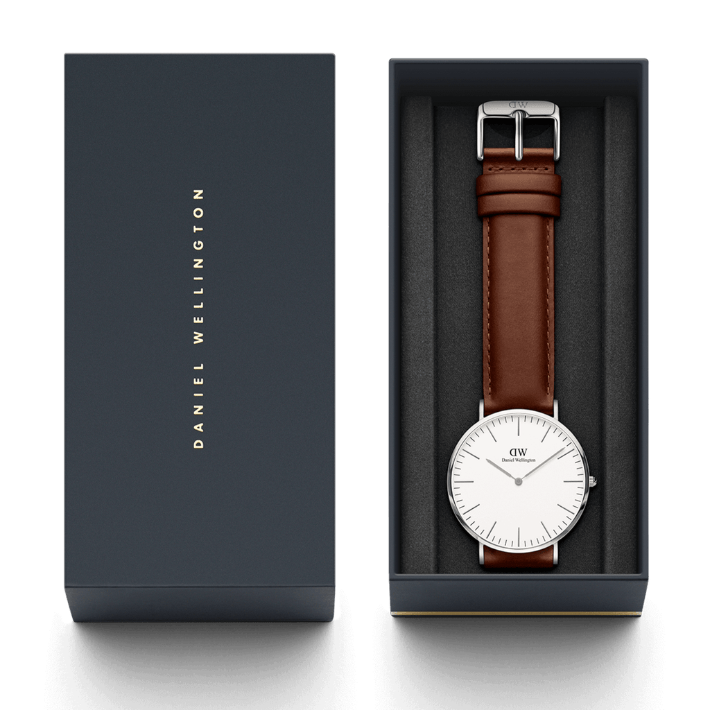 Classic 40 St Mawes Silver & White Watch