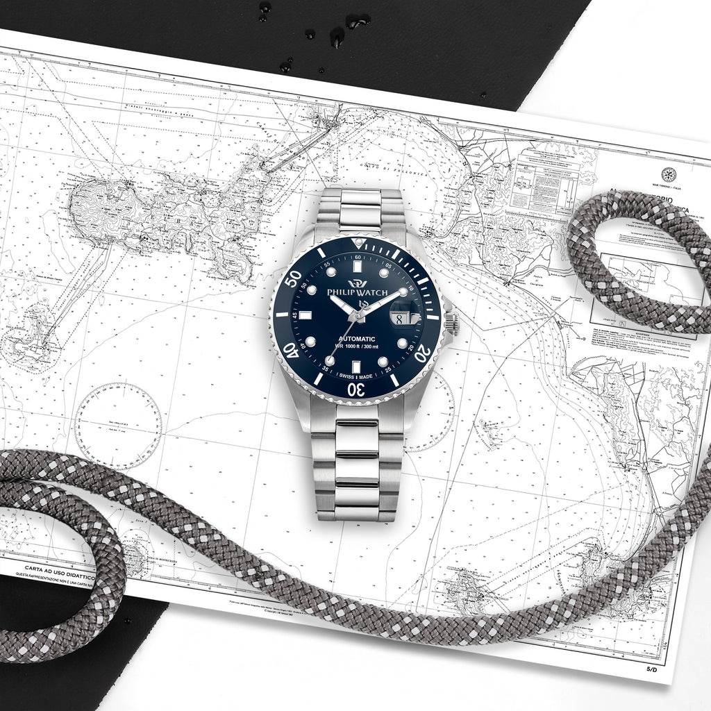 Philip Caribe Diving Automatic Blue Watch