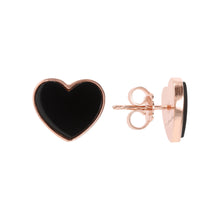 Load image into Gallery viewer, Bronzallure Natural Stone Heart Earrings