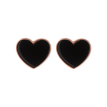 Load image into Gallery viewer, Bronzallure Natural Stone Heart Earrings