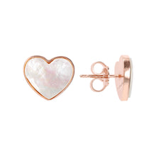 Load image into Gallery viewer, Bronzallure Natural Stone Heart Earrings