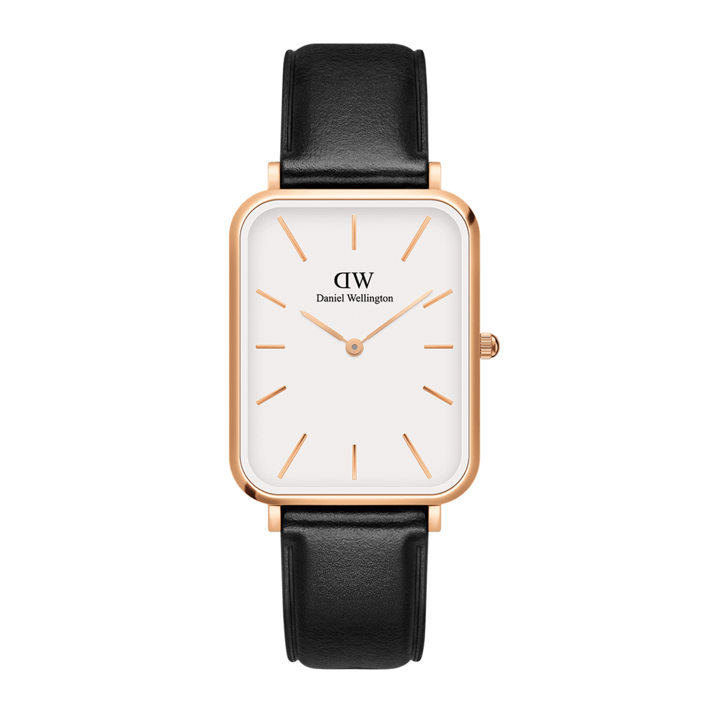 Daniel Wellington Quadro 20X26 Pressed Sheffield Rose Gold & White Watch