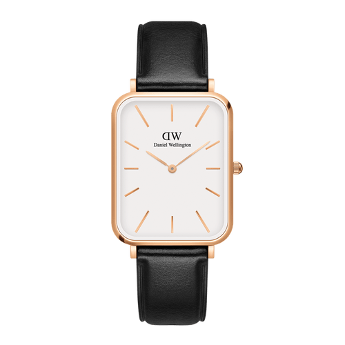Quadro 20X26 Pressed Sheffield Rose Gold & White Watch