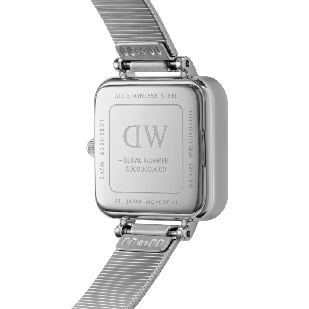 Daniel Wellington Quadro Studio 22x22 Silver & Black Watch