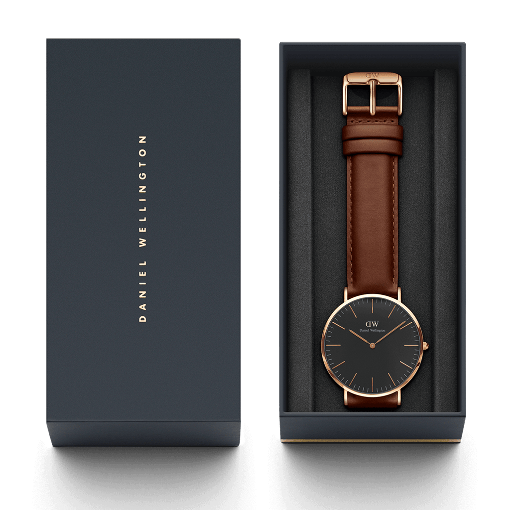 Daniel Wellington Classic 40 St Mawes Rose Gold & Black Watch