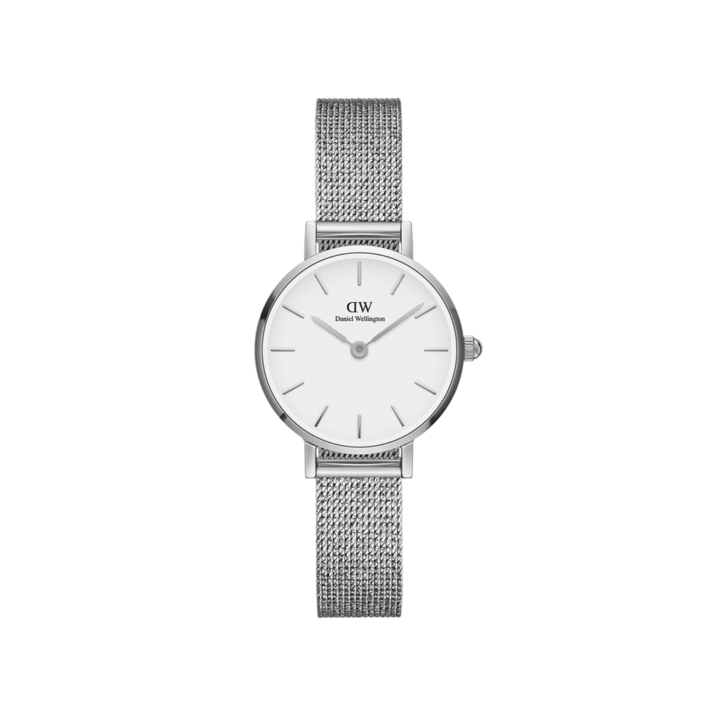 Daniel Wellington Petite 24 Pressed Sterling Silver & White Watch