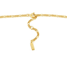 Load image into Gallery viewer, Compass Emblem Gold Figaro Chain Necklace