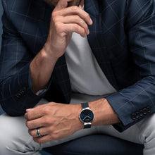 Load image into Gallery viewer, Bering Classic Brushed Silver Blue Milanese Mesh Watch