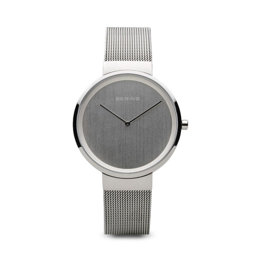 Bering Classic Polished Silver 31mm Mesh Watch