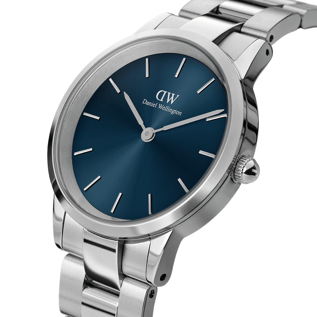 Daniel Wellington Iconic Link Arctic 40 Silver & Blue Watch