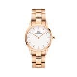 Daniel Wellington Iconic Link 36 Rose Gold & White Watch