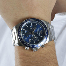 Load image into Gallery viewer, Philip Caribe Blue Sunray Silver Bracelet Chronograph
