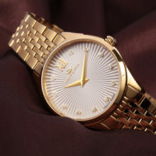 Load image into Gallery viewer, Philip Roma Gold Watch with Interchangeable White Strap