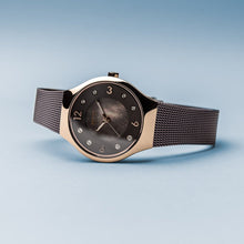 Load image into Gallery viewer, Bering Solar Polished Rose Gold Swarovski Watch