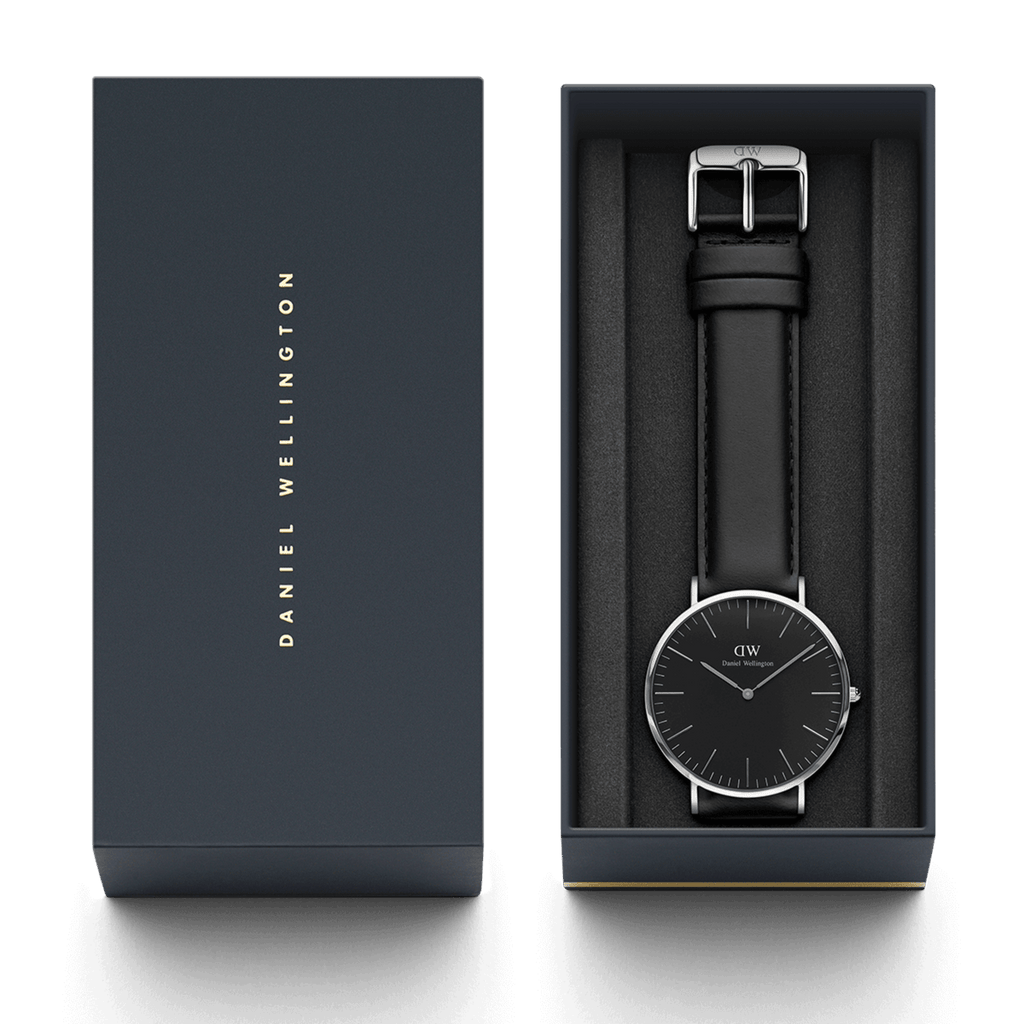Classic 40 Sheffield Silver & Black Watch