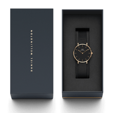 Load image into Gallery viewer, Daniel Wellington Petite 32 Ashfield Rose Gold &amp; Black Watch