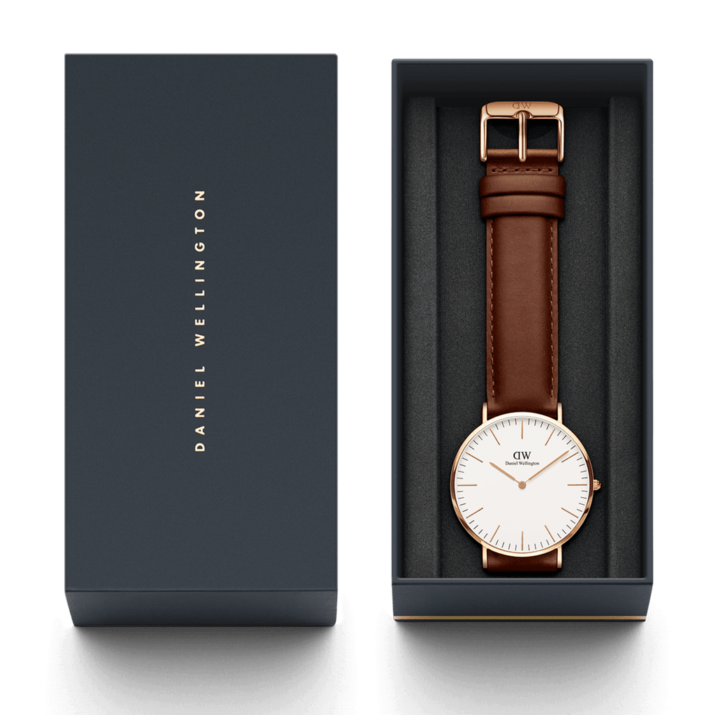 Daniel Wellington Classic 40 St Mawes Rose Gold & White Watch