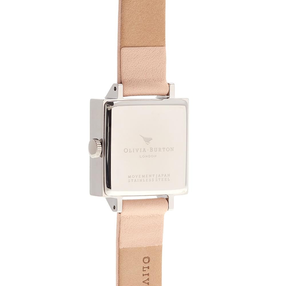 Olivia Burton Vintage Bow Silver Peach Watch - Silver