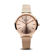 Load image into Gallery viewer, Bering Classic Polished Rose Gold 34mm Mesh Watch