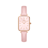 Daniel Wellington Quadro Pink Leather & Rose Gold Mother of Pearl Watch