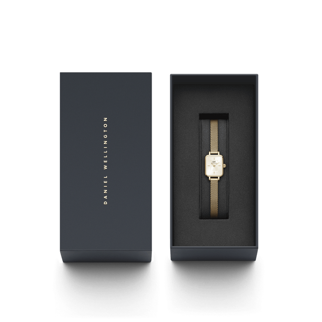Quadro Mini Evergold Champagne Watch
