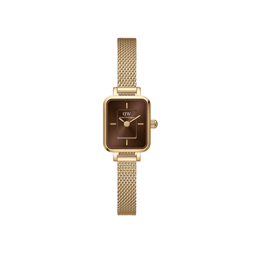 Quadro Mini Evergold Amber Watch