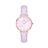 Daniel Wellington Petite 28 Purple Leather & Rose Gold Mother of Pearl Watch