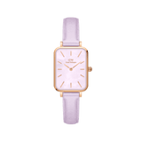 Daniel Wellington Quadro Purple Leather & Rose Gold Mother of Pearl Watch