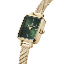 Load image into Gallery viewer, Daniel Wellington Quadro Mini Evergold Emerald Watch