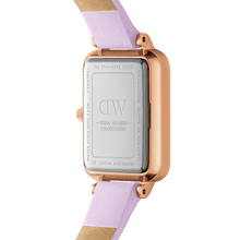 Load image into Gallery viewer, Daniel Wellington Quadro Purple Leather &amp; Rose Gold Mother of Pearl Watch