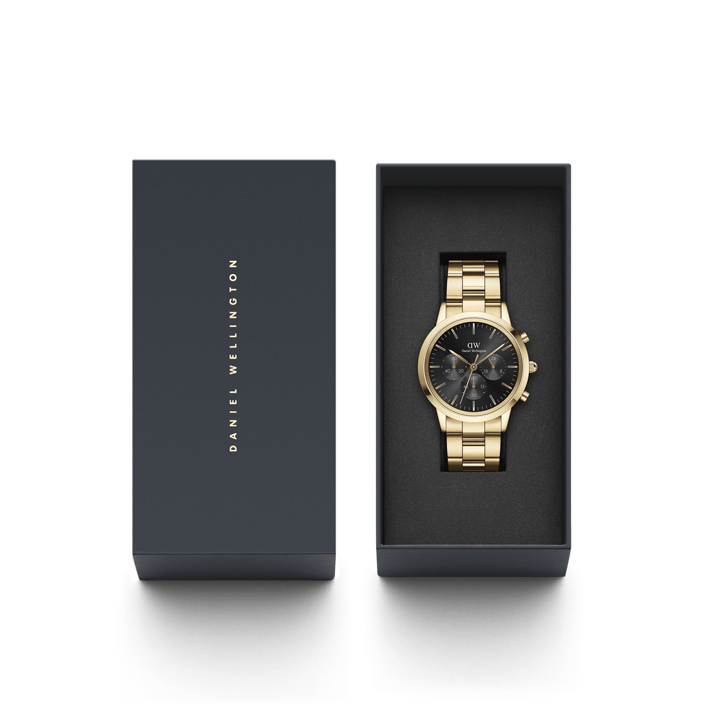 Iconic Chronograph 42 Link Gold & White Sunray Watch