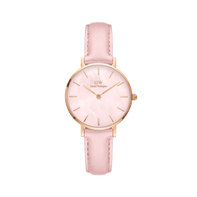 Load image into Gallery viewer, Daniel Wellington Petite 28 Pink Leather &amp; Rose Gold Mother of Pearl Watch