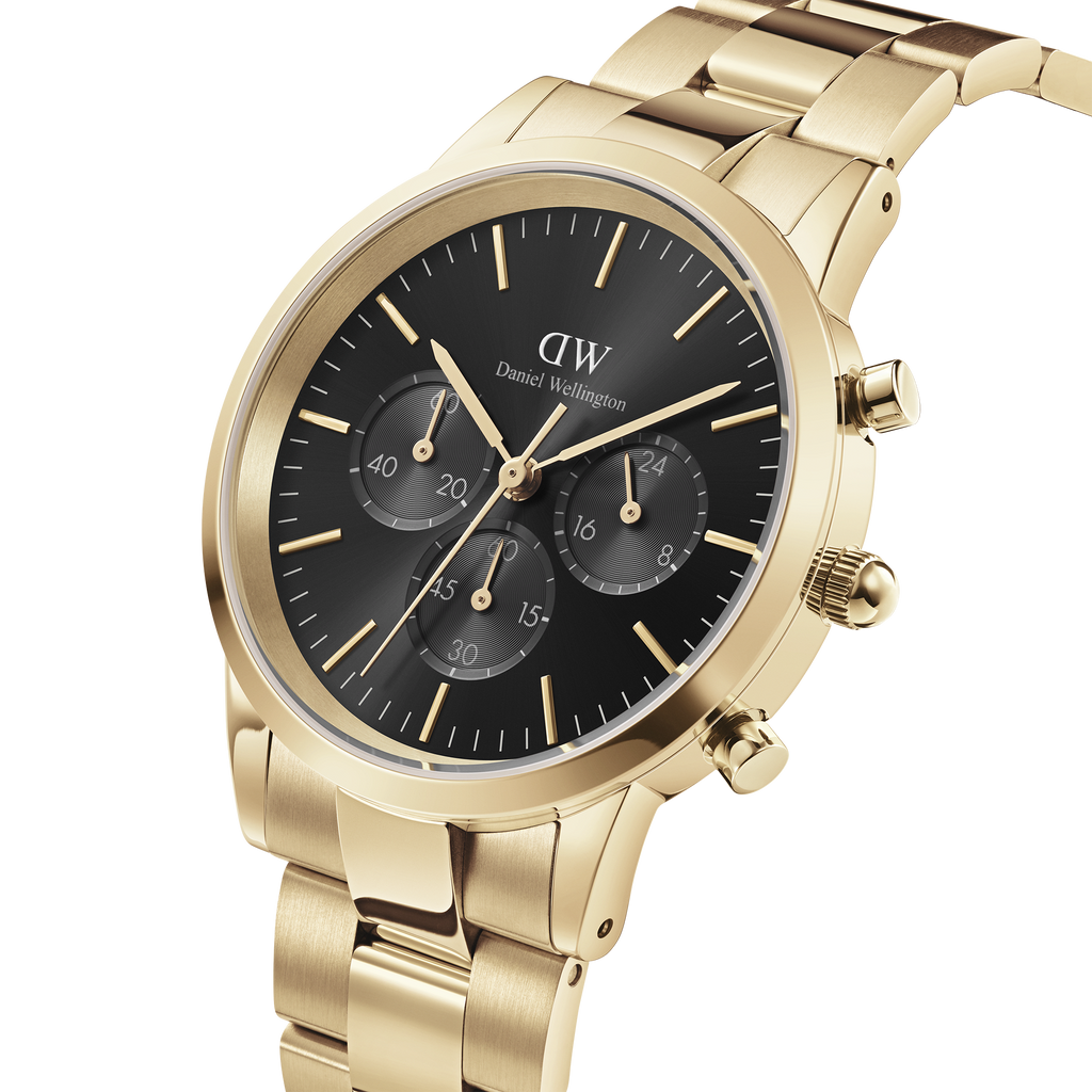Iconic Chronograph 42 Link Gold & White Sunray Watch
