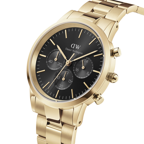 Iconic Chronograph 42 Link Gold & White Sunray Watch