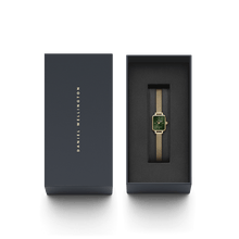 Load image into Gallery viewer, Daniel Wellington Quadro Mini Evergold Emerald Watch