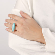 Load image into Gallery viewer, Bronzallure Long Oval Cut Stone Ring