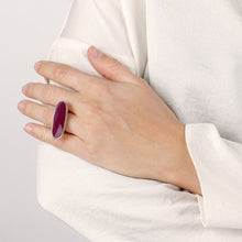Load image into Gallery viewer, Bronzallure Long Oval Cut Stone Ring