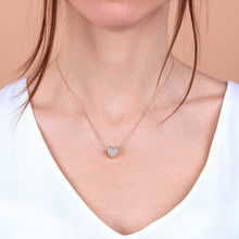 Load image into Gallery viewer, Bronzallure Heart Cubic Zirconia Necklace