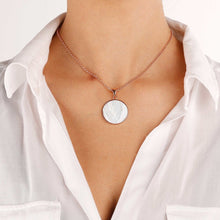 Load image into Gallery viewer, Bronzallure Mother of Pearl  Disc Necklace