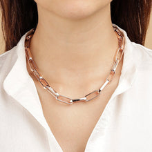 Load image into Gallery viewer, Bronzallure Elongated Link Necklace