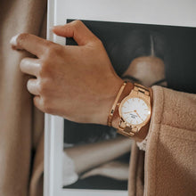 Load image into Gallery viewer, Daniel Wellington Iconic Link 36 Rose Gold &amp; White Watch