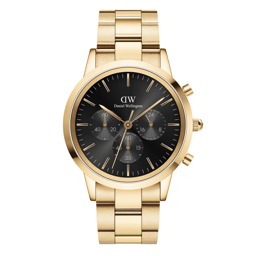 Iconic Chronograph 42 Link Gold & White Sunray Watch
