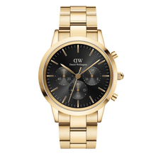 Load image into Gallery viewer, Iconic Chronograph 42 Link Gold &amp; White Sunray Watch