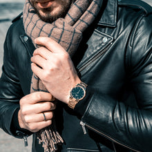 Load image into Gallery viewer, Daniel Wellington Iconic Link 36 Rose Gold &amp; Black Watch