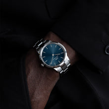 Load image into Gallery viewer, Daniel Wellington Iconic Link Arctic 40 Silver &amp; Blue Watch